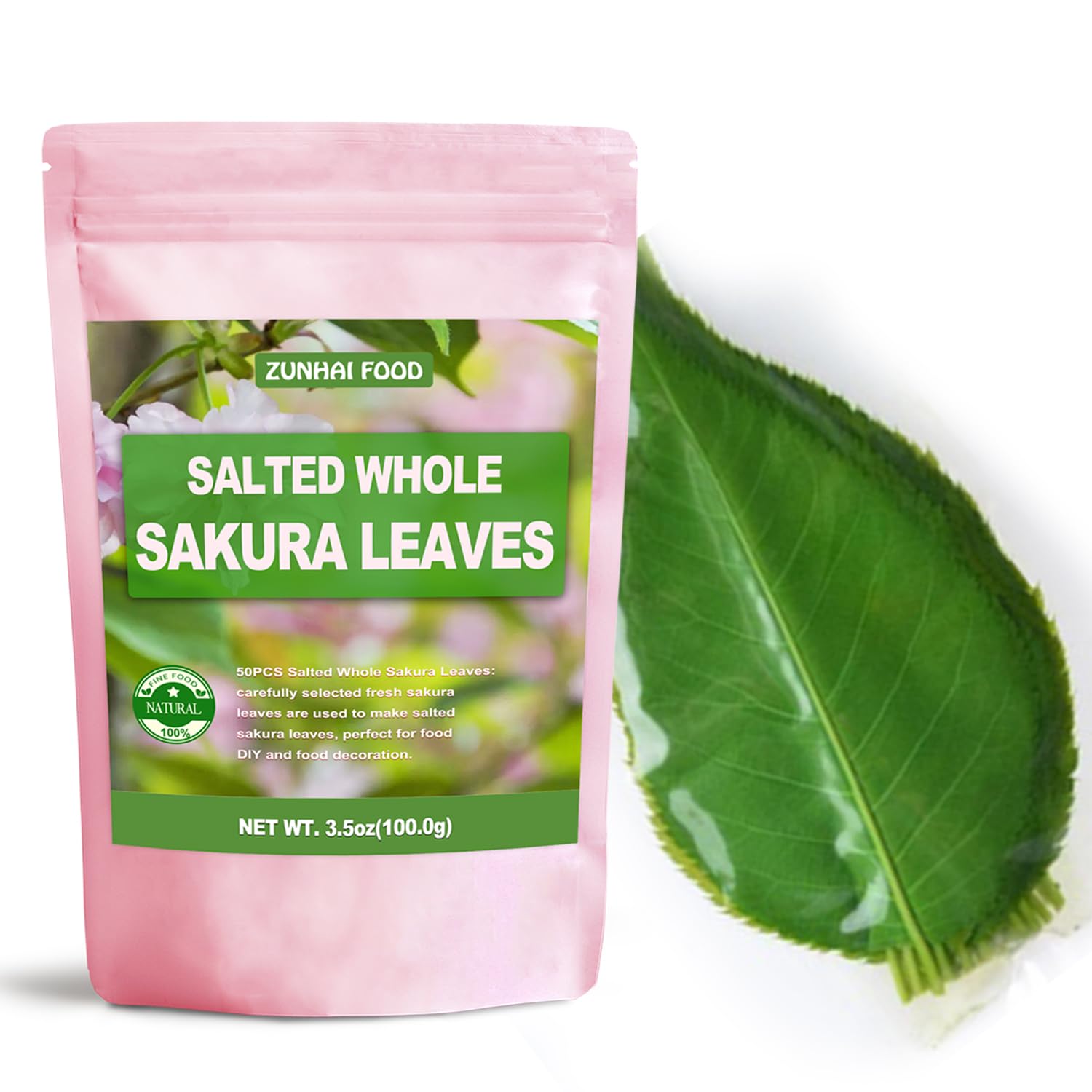 Amazon.com : Fresh 50 Pcs Salted Whole Sakura Leaves, Premium